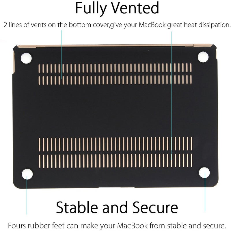 UESWILL Rubberized Unique Pattern Solid Hard Shell Case Cover Compatible with MacBook 12 inch with Retina Dsiplay (Model: A1534) + Microfibre Cleaning Cloth, US Flag - Image 5